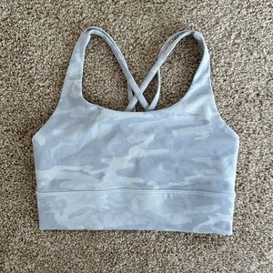 Lululemon Energy Longline Bra White Camo